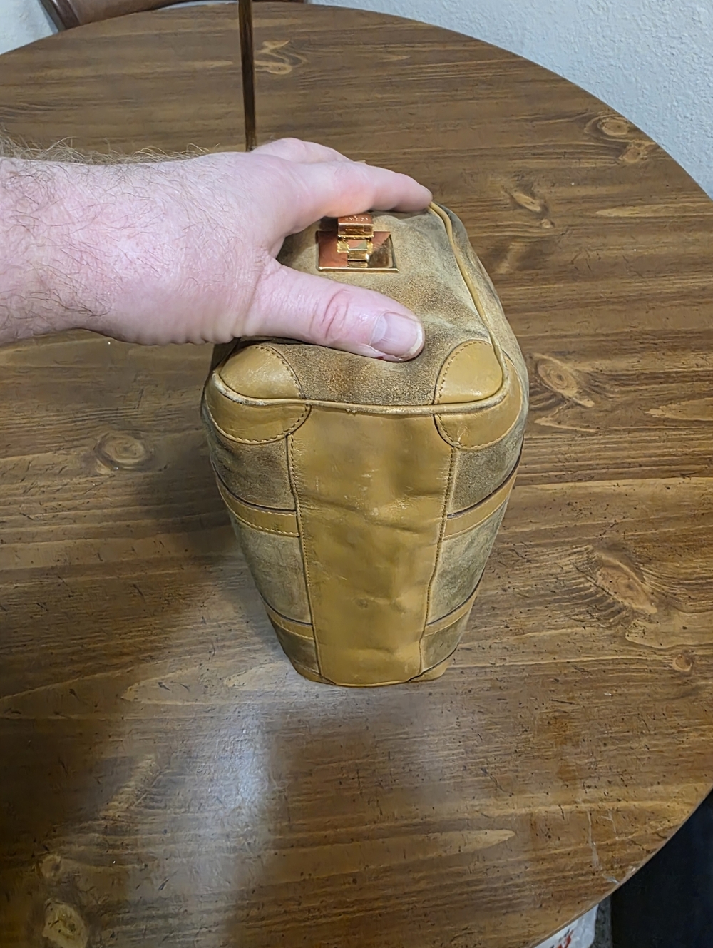 Gucci  Boston Brown/Tan Suede  Bag With C.O.A. - Picture 8 of 11